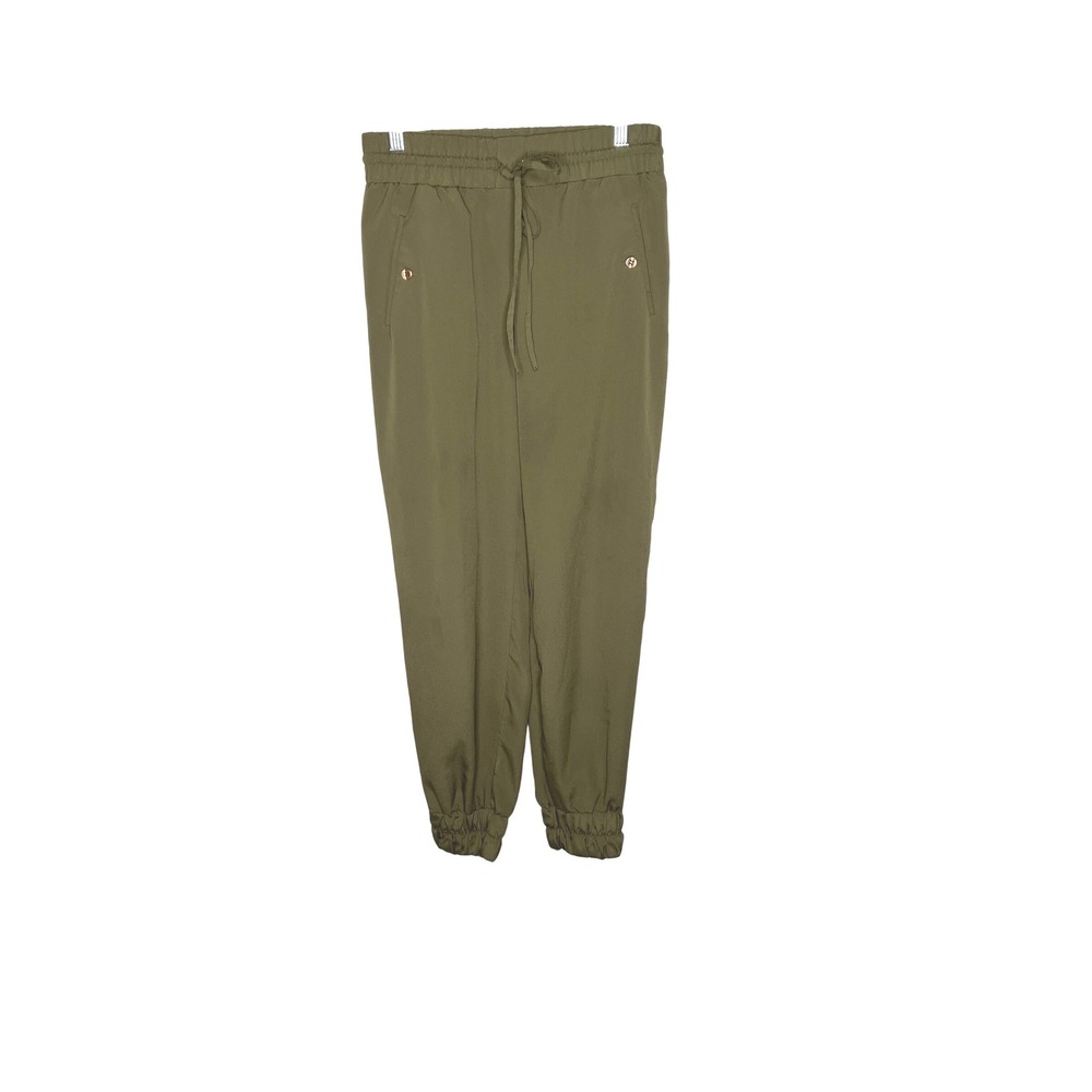 Vivienne Tam Paper Bag Elastic Waist Jogger Dress Pant Women's Green Size Xsmall
